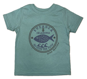 BRANDED - TODDLER GO WITH THE FLOW FISH SHIRT & RASHGUARD