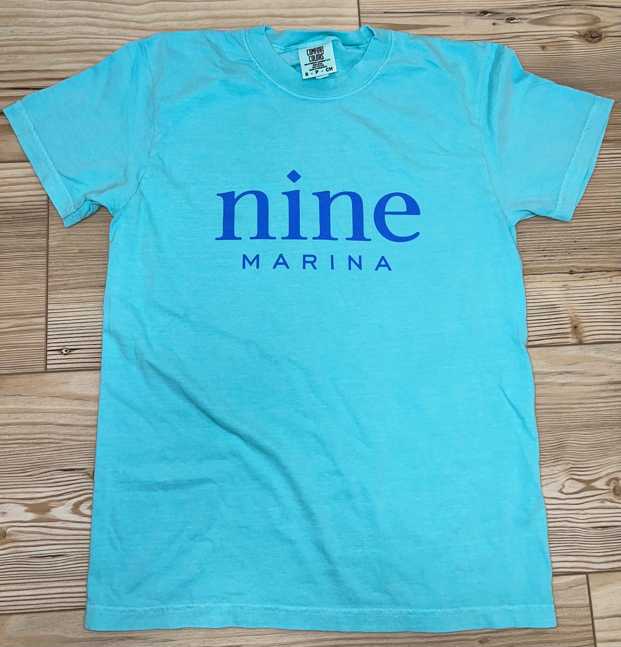 BRANDED TEE - STACKED LOGO ON NEON PINK/MINT/BUTTER