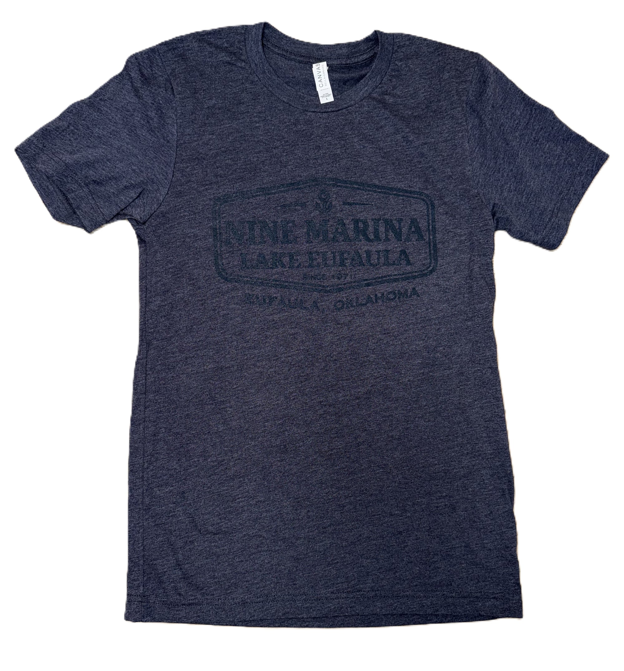 BRANDED - 1971 LABEL T-SHIRT TURQ/CHOC/NAVY/DUSTY BLUE