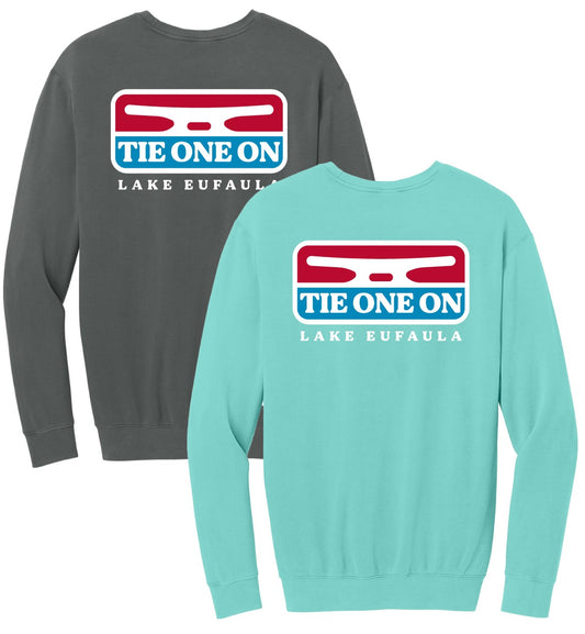 SWEATSHIRT '25 - TIE ONE ON GREY/TURQ SWEATSHIRT