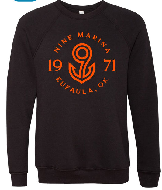 CREWNECK BLACK/OSU ORANGE BADGE LOGO WINTER '24