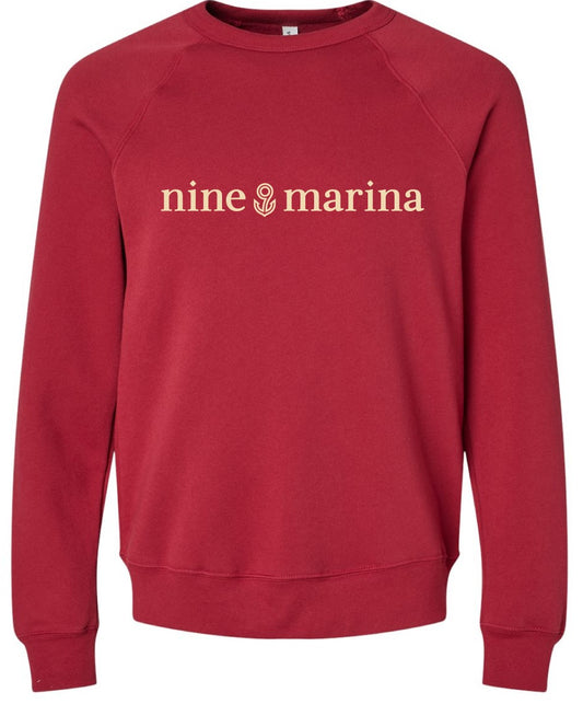 CREWNECK CRIMSON/CREAM HORIZONTAL LOGO WINTER '24