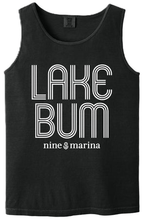 BRANDED - GLOW LAKE BUM 9 BLACK TEE & TANK