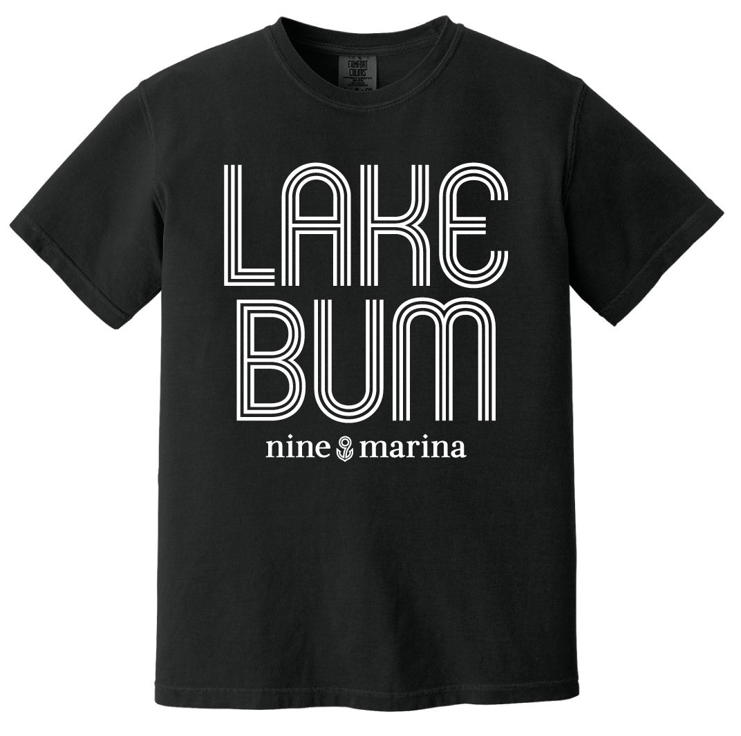 BRANDED - GLOW LAKE BUM 9 BLACK TEE & TANK