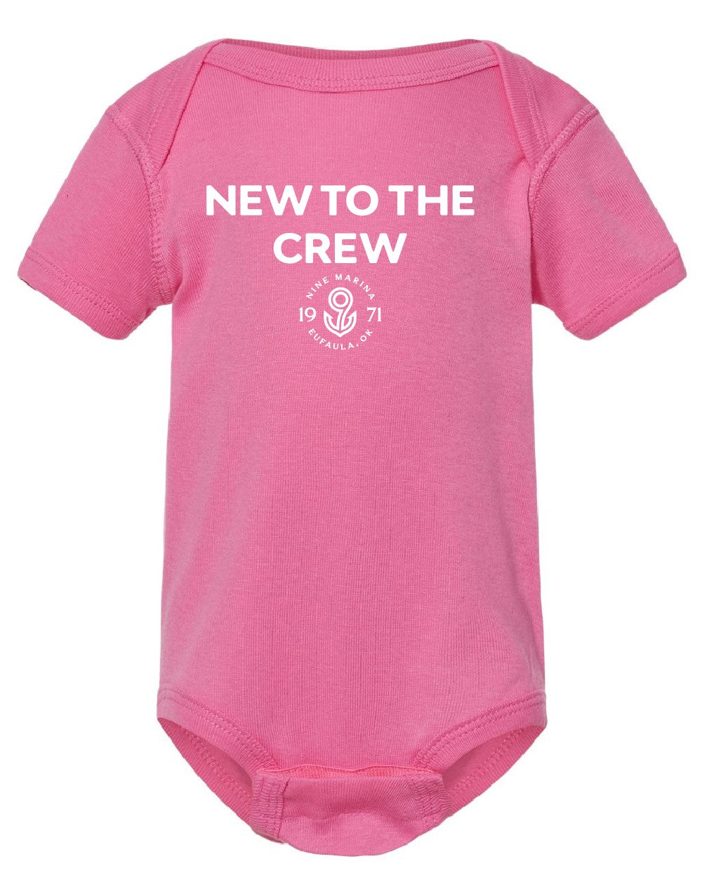 BRANDED - INFANT NEW TO THE CREW ONESIE