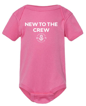 BRANDED - INFANT NEW TO THE CREW ONESIE