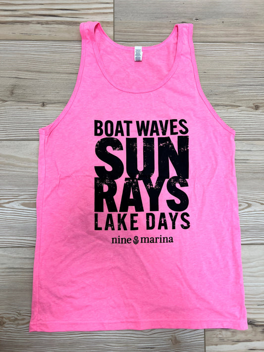 NEON '24 - LAKE DAYS PINK TANK TOP