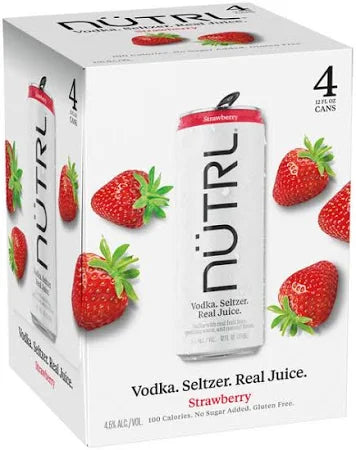 NUTRL - STRAWBERRY 4 PK