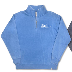 BURNOUT 1/4 ZIP '25 - 9 NINE MARINA BLUE/NAVY/OAT