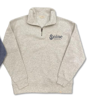 BURNOUT 1/4 ZIP '25 - 9 NINE MARINA BLUE/NAVY/OAT