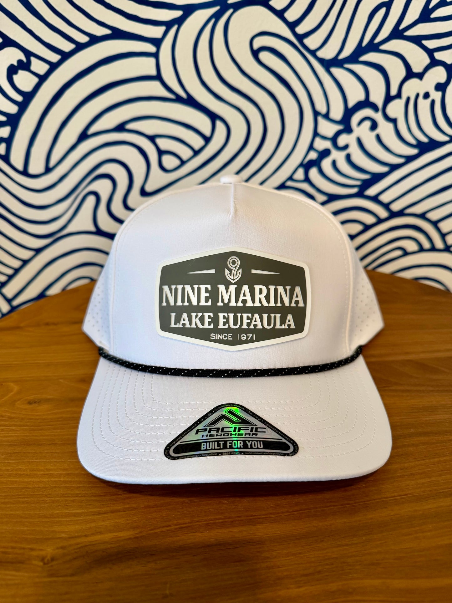 BRANDED - HAT SILICONE 1971 PATCH NINE MARINA LAKE EUFAULA