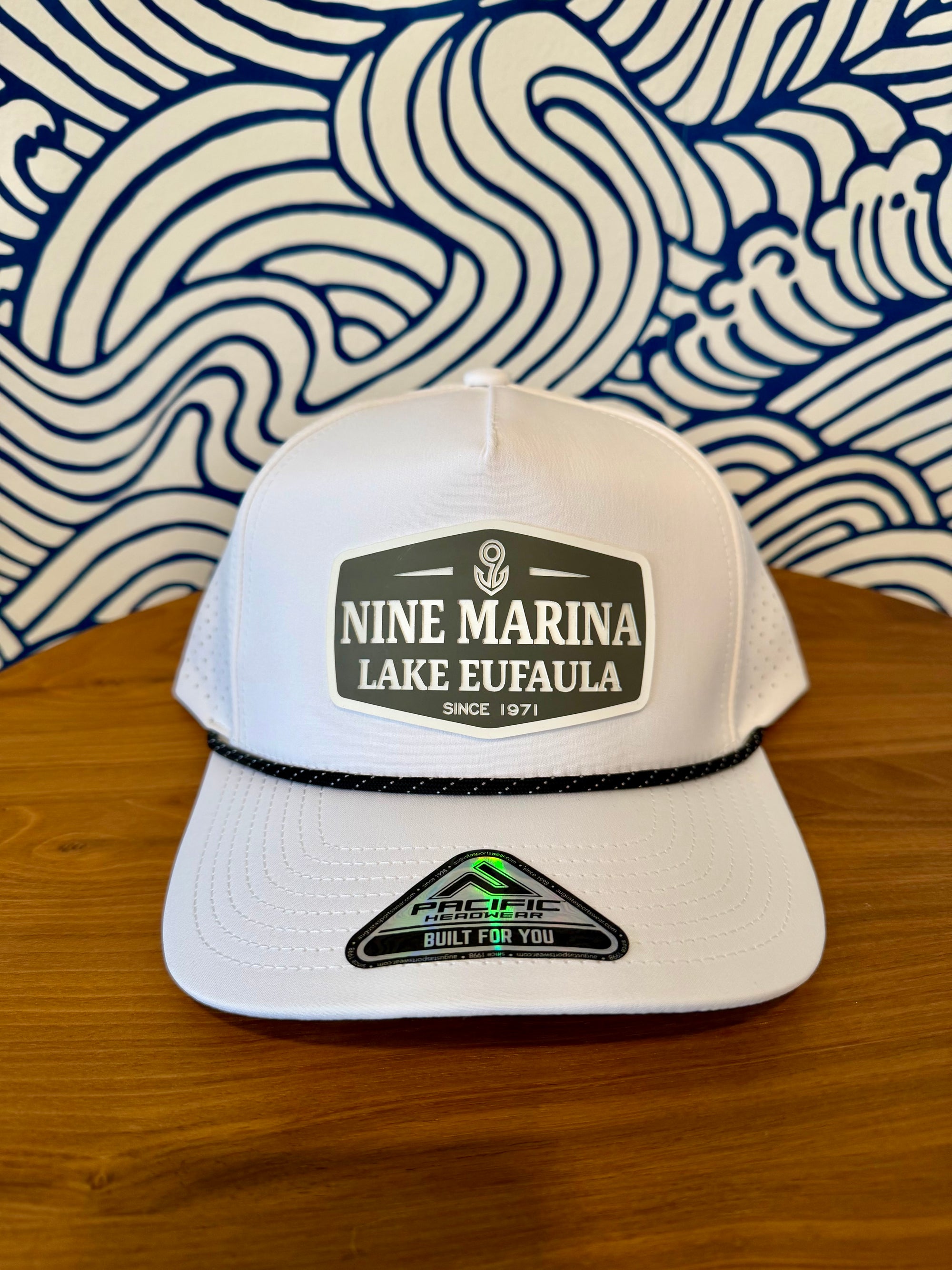 BRANDED - HAT SILICONE 1971 PATCH NINE MARINA LAKE EUFAULA