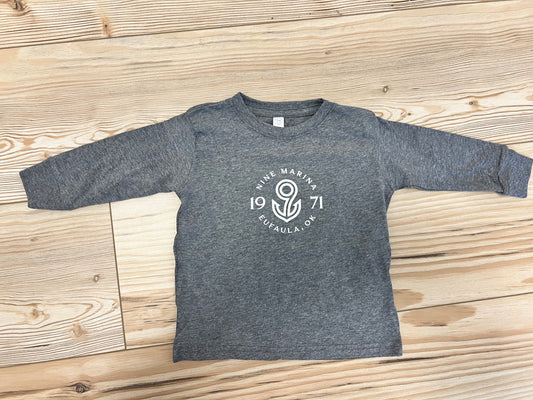 YOUTH LONGSLEEVE GREY W/ WHITE BADGE LOGO WINTER '24