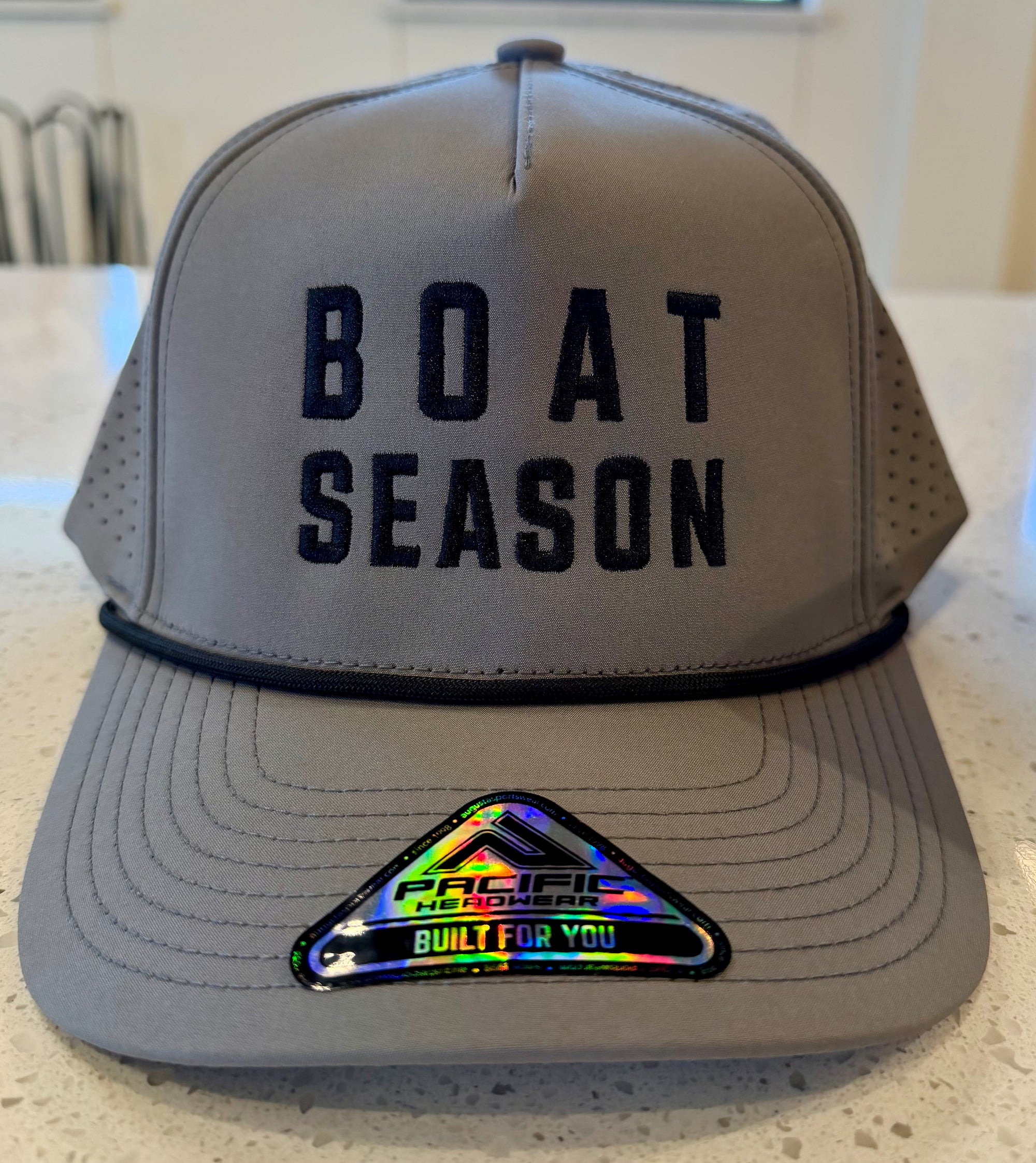 BRANDED - BOAT SEASON GREY/BLACK ROPE HAT