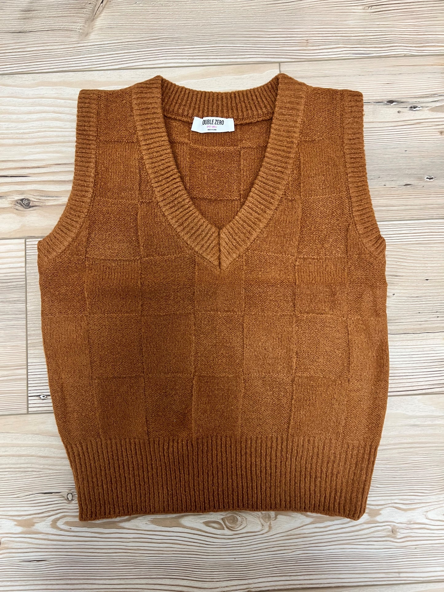 DOUBLE ZERO - SWEATER VEST WOOL CHOCOLATE FALL '24