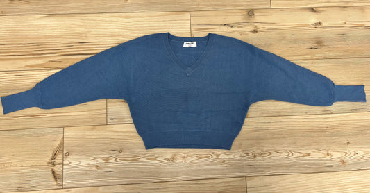 DOUBLE ZERO - SWEATER CROPPED BLUE KNIT FALL '24