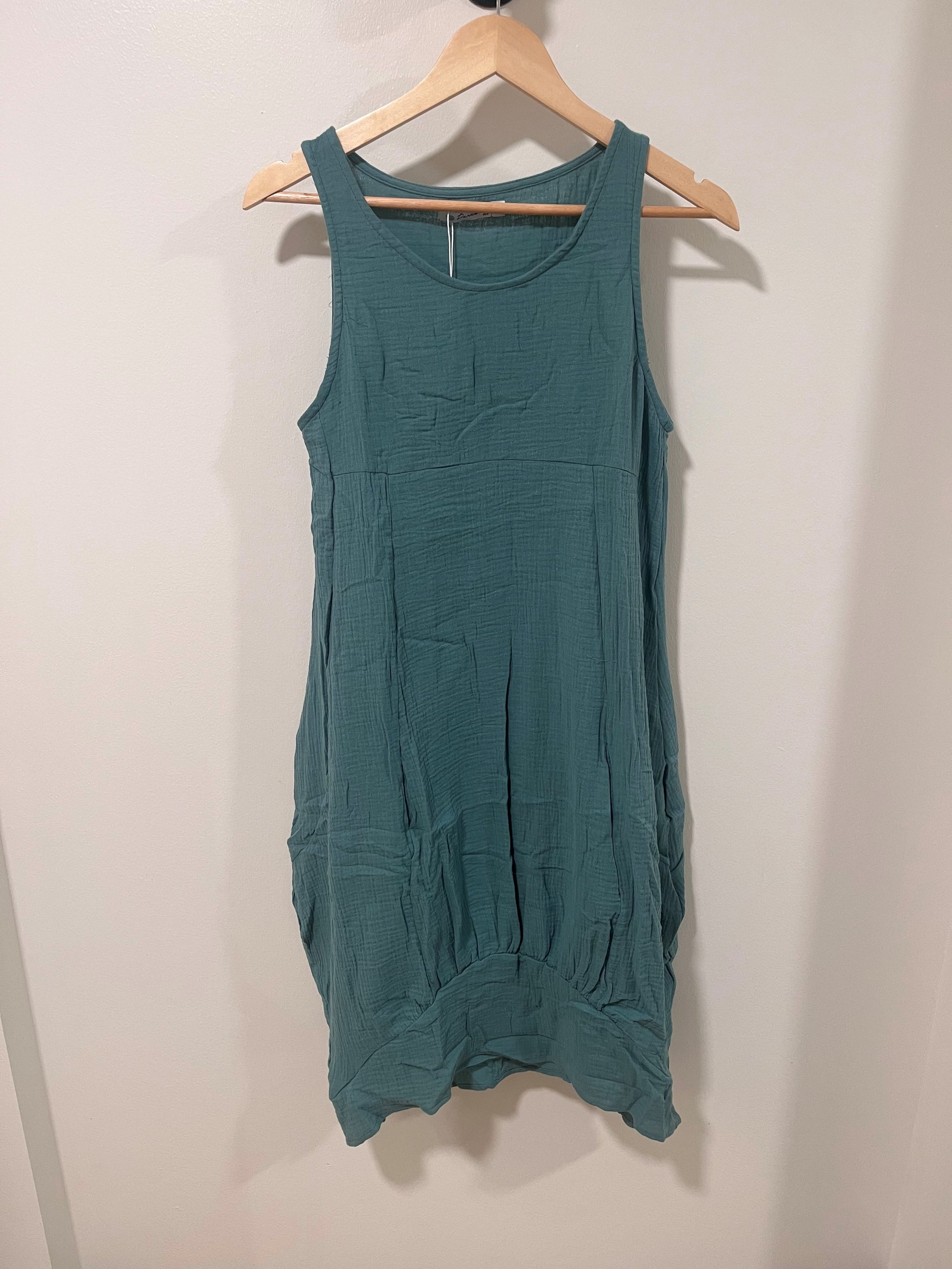 PARADISE5 - GAUZE GREEN DRESS