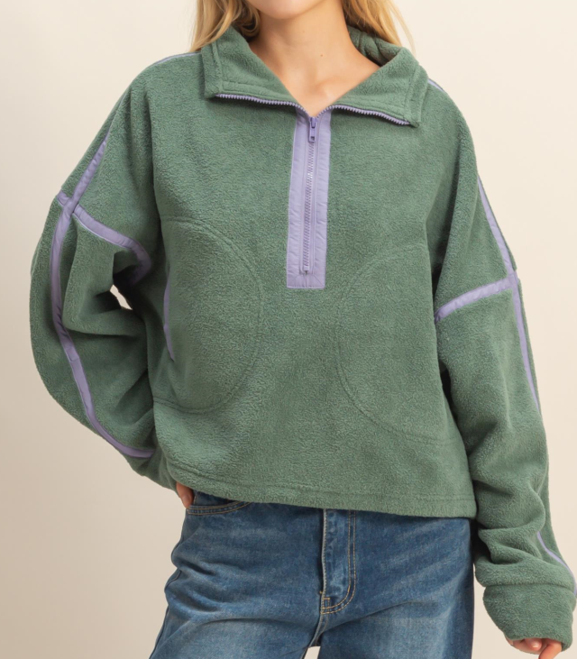 HYFVE - 2 TONE 1/4 ZIP PULLOVER