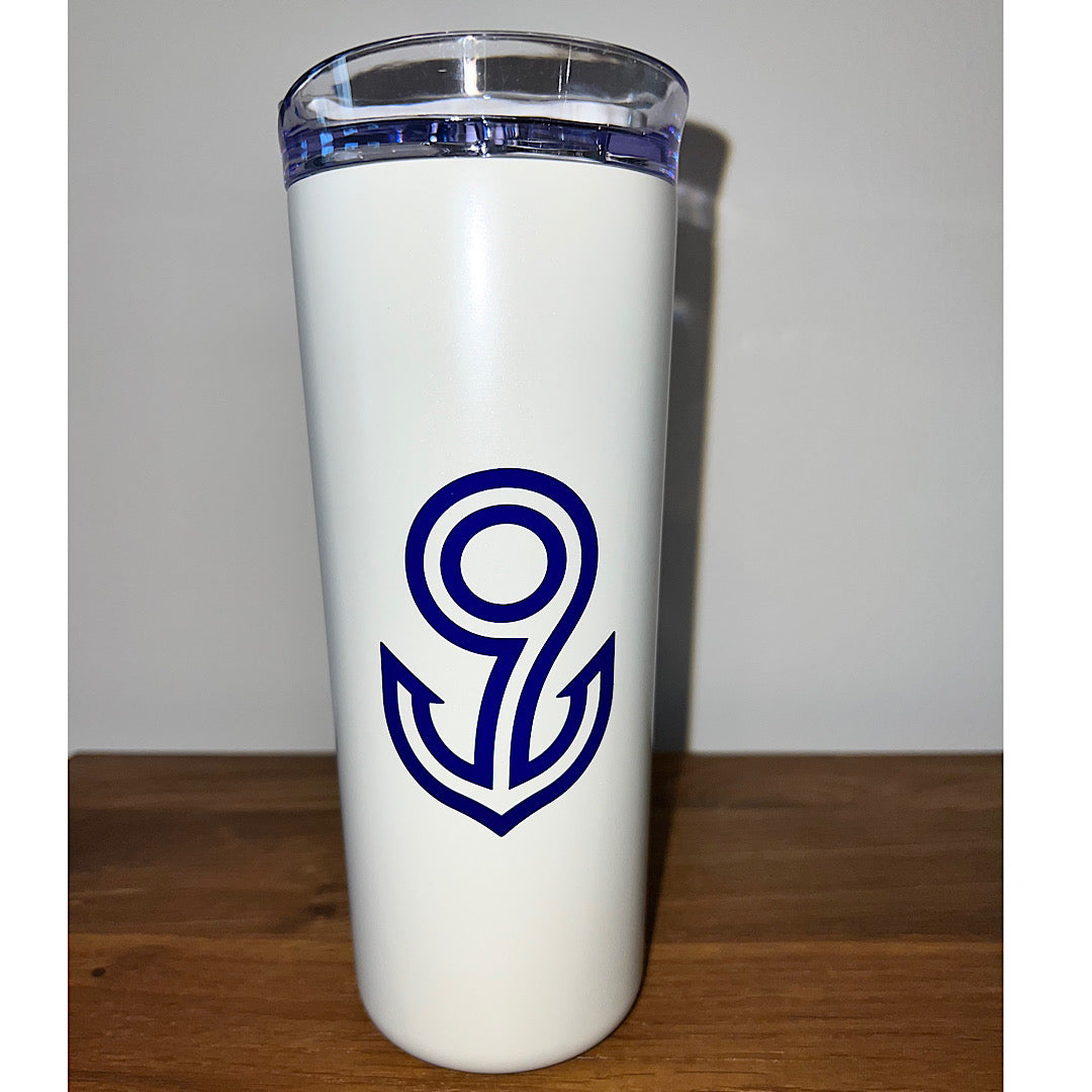 9 ANCHOR CREAM TUMBLER 21OZ